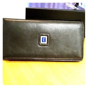 YSL vintage checkbook wallet